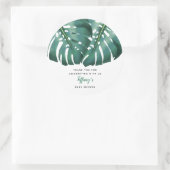 Tropisch groen Genderneutraal Baby shower Ronde Sticker (Tas)