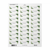 Tropisch groen Geometric Return Address Label (Full Sheet)