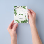 Tropisch groen Geometrische Bridesmaids Luncheon Flyer (Hand)