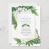 Tropisch groen Geometrische viering van het leven Kaart (Voorkant)