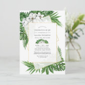 Tropisch groen Geometrische viering van het leven Kaart (Staand voorkant)