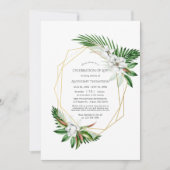 Tropisch groen Geometrische viering van het leven Kaart (Voorkant)