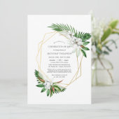 Tropisch groen Geometrische viering van het leven Kaart (Staand voorkant)