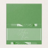 Tropisch groen gepersonaliseerde trouwkaarten kaart (Buitenkant ongevouwen)