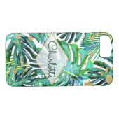 Tropisch groen goud glitter Leaf Pattern Case-Mate iPhone Case (Achterkant (Horizontaal))