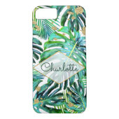 Tropisch groen goud glitter Leaf Pattern Case-Mate iPhone Case (Achterkant)