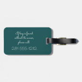 Tropisch groen goud glitter Palm Leaf Pattern Bagagelabel (Achterkant horizontaal)