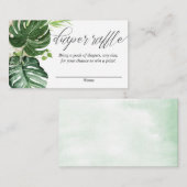 Tropisch groen gouden luier loterij kaarten (Voorkant / Achterkant)