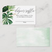 Tropisch groen gouden luier loterij kaarten (Voorkant / Achterkant)