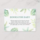 Tropisch groen groen Waterverf boek voor Baby Informatiekaartje (Voorkant)