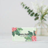 Tropisch groen helder en professioneel modern visitekaartje (Staand voorkant)