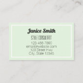 Tropisch groen helder en professioneel modern visitekaartje (Achterkant)