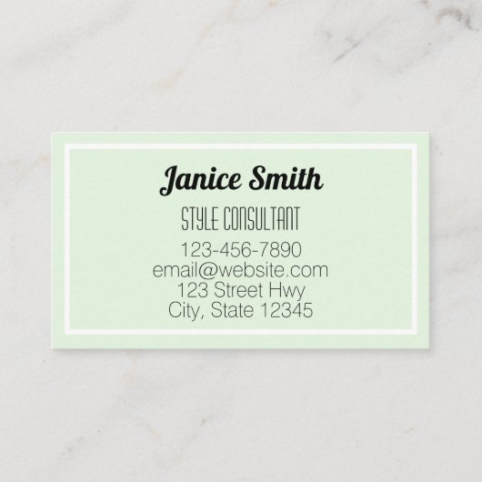 Tropisch groen helder en professioneel modern visitekaartje (Achterkant)