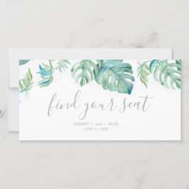 Tropisch groen huwelijk vind je bord