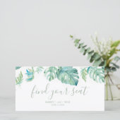 Tropisch groen huwelijk vind je bord (Staand voorkant)