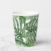 Tropisch groen laat botanische eilandpalmboom papieren bekers (Rechts)