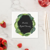 Tropisch groen laat elegante aardse zomerbruiloft servet (Insitu)