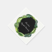 Tropisch groen laat elegante aardse zomerbruiloft servet (Hoek)