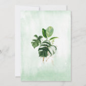 Tropisch groen laat modern Vrijgezellenfeest over Kaart (Achterkant)