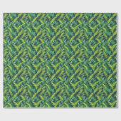 Tropisch groen Leaf Fern Pattern Cadeaupapier (Vlak)