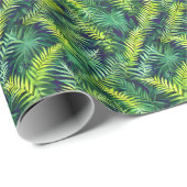 Tropisch groen Leaf Fern Pattern Cadeaupapier (Rol Hoek)