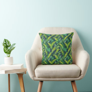 Tropisch groen Leaf Fern Pattern Kussen