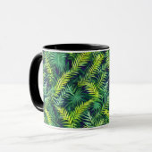 Tropisch groen Leaf Fern Pattern Mok (Voorkant links)