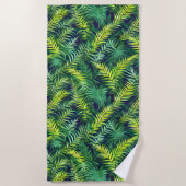 Tropisch groen Leaf Fern Pattern Strandlaken (Voorkant)