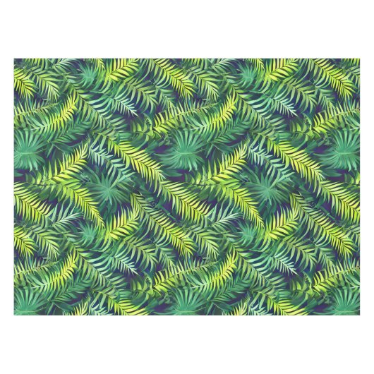 Tropisch groen Leaf Fern Pattern Tafelkleed (Voorkant (Horizontaal))