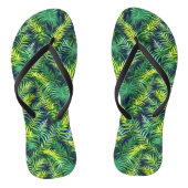 Tropisch groen Leaf Fern Pattern Teenslippers (Voetbed)