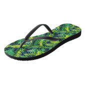 Tropisch groen Leaf Fern Pattern Teenslippers (Schuin)