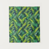 Tropisch groen Leaf Fern Pattern Wandkleed (Voorkant)
