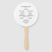 Tropisch groen lederen huwelijk handwaaier (Achterkant)