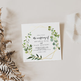 Tropisch groen lederen huwelijk kaart