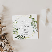 Tropisch groen lederen huwelijk kaart