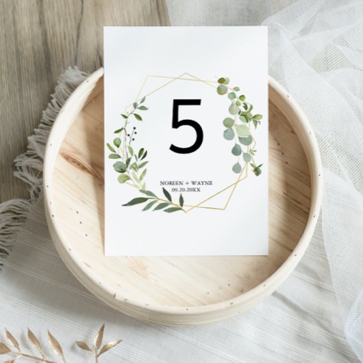 Tropisch groen lederen huwelijk kaart