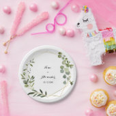 Tropisch groen lederen huwelijk papieren bordje (Feest)