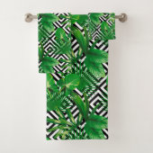 Tropisch groen lederen patroon bad handdoek (Insitu)