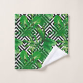 Tropisch groen lederen patroon bad handdoek (Wasdoekje)