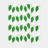 Tropisch groen lederen patroon fleece deken (Voorkant)