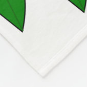Tropisch groen lederen patroon fleece deken (Hoek)