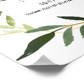 Tropisch groen lederen repetitief diner Welkom Poster (Hoek)