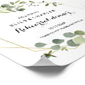 Tropisch groen lederen repetitief diner Welkom Poster (Hoek)