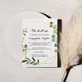 Tropisch groen leves Vow Renewal Kaart