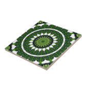 Tropisch groen Mandala Tegeltje (Zijkant)