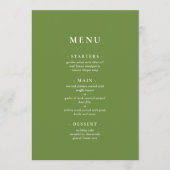 Tropisch Groen Menu (Voorkant)