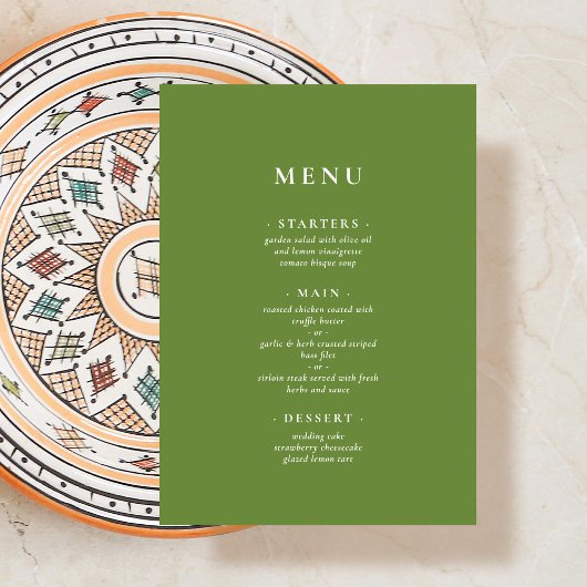Tropisch Groen Menu
