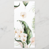 Tropisch groen Menu Kaart (Achterkant)