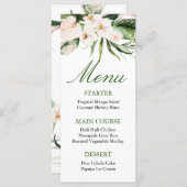 Tropisch groen Menu Kaart (Voorkant / Achterkant)