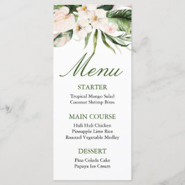 Tropisch groen Menu Kaart